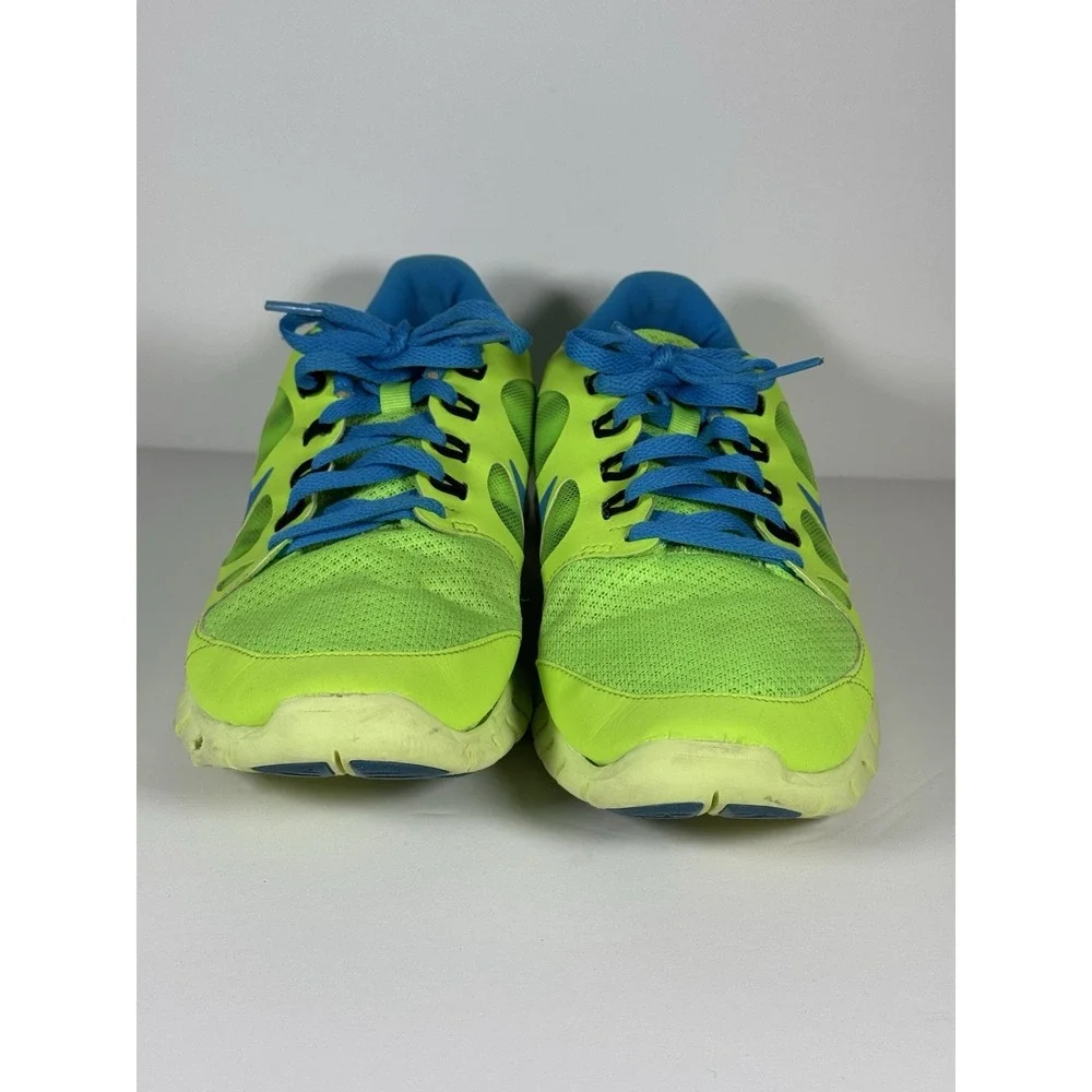 Nike Free 5.0 Flash Lime Blue Hero Black Youth Size 7 - Picture 3 of 10